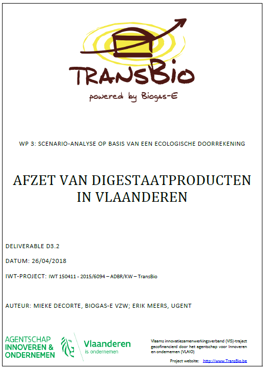 Afzet van digestaatproducten in Vlaanderen